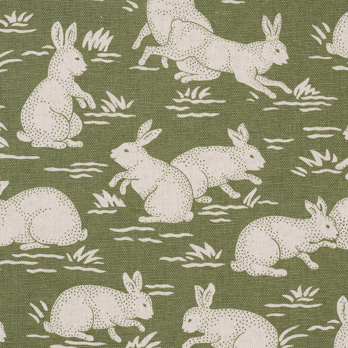 Schumacher 182240 COTTONTAILS in MOSS Fabric - A COUNTRY LIF