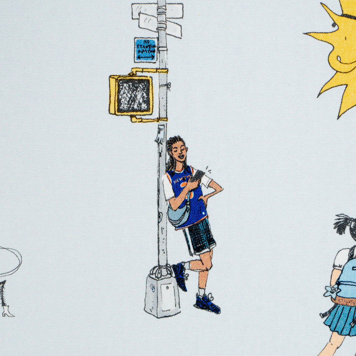 Eade’s MULTICOLOR ON SKY BLUE