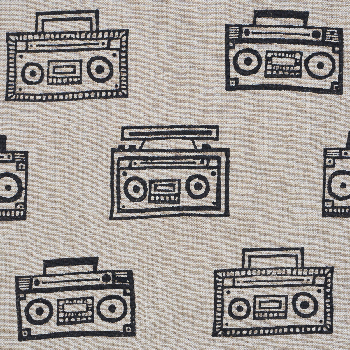 Schumacher 182450 ODE HAND BLOCK in CHARCOAL Fabric - HADIYA