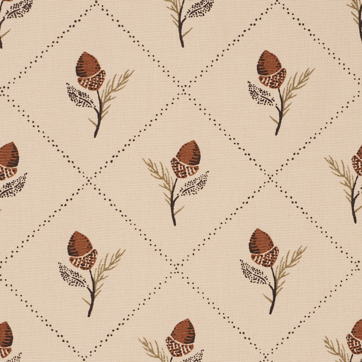 Schumacher 182671 HOLDEN HAND PRINT in FLAX Fabric - A COUNT