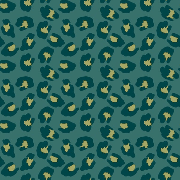 Galerie 18535 Green Leopard Print - Eade's Wallpaper