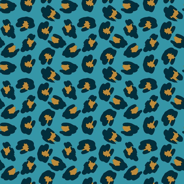 Galerie 18537 Blue Leopard Print - Eade's Wallpaper