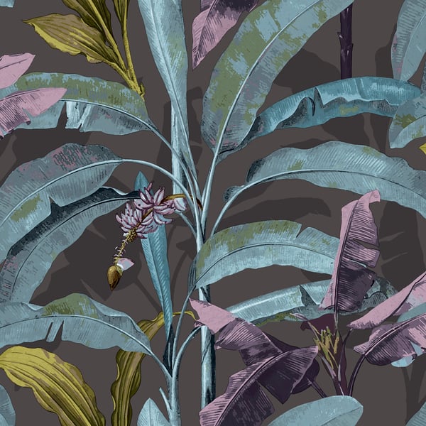 Galerie 18543 Bronze Brown Banana Tree - Eade's Wallpaper