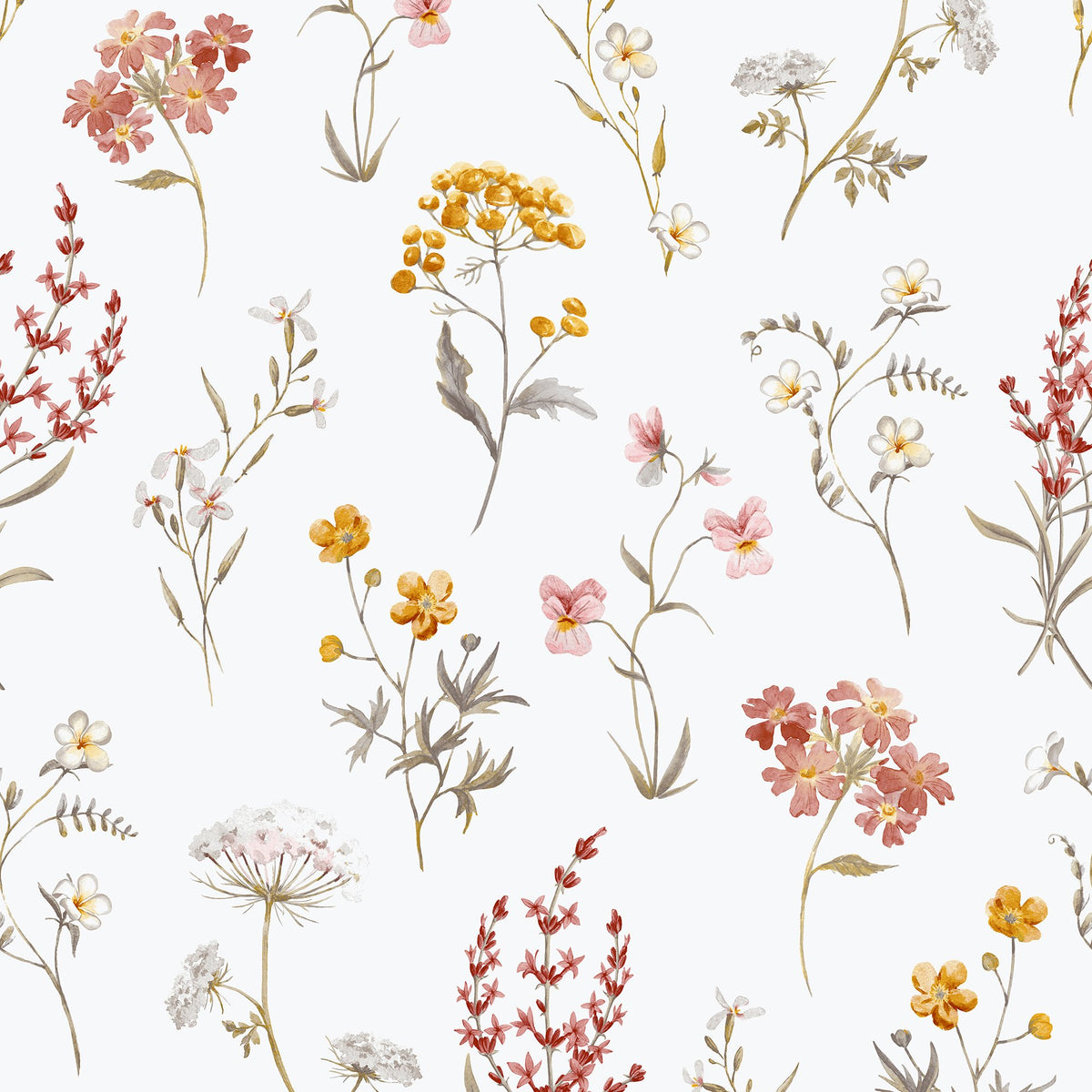 Galerie Spring Blossom BOTANICAL Red Wallpaper 1901-3