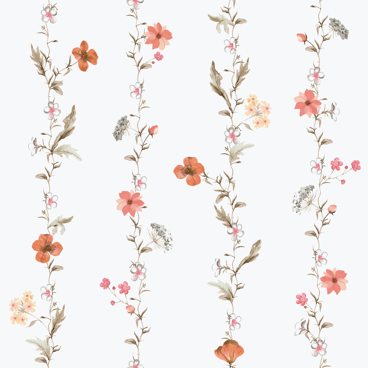 Galerie Spring Blossom Vertical Garden Red Wallpaper 1902-3