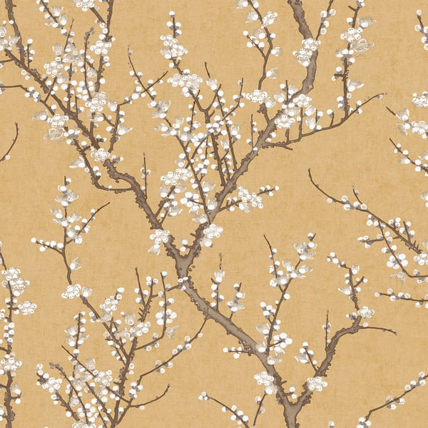Galerie 1903-2 Gold Sakura Tree - Eade's Wallpaper