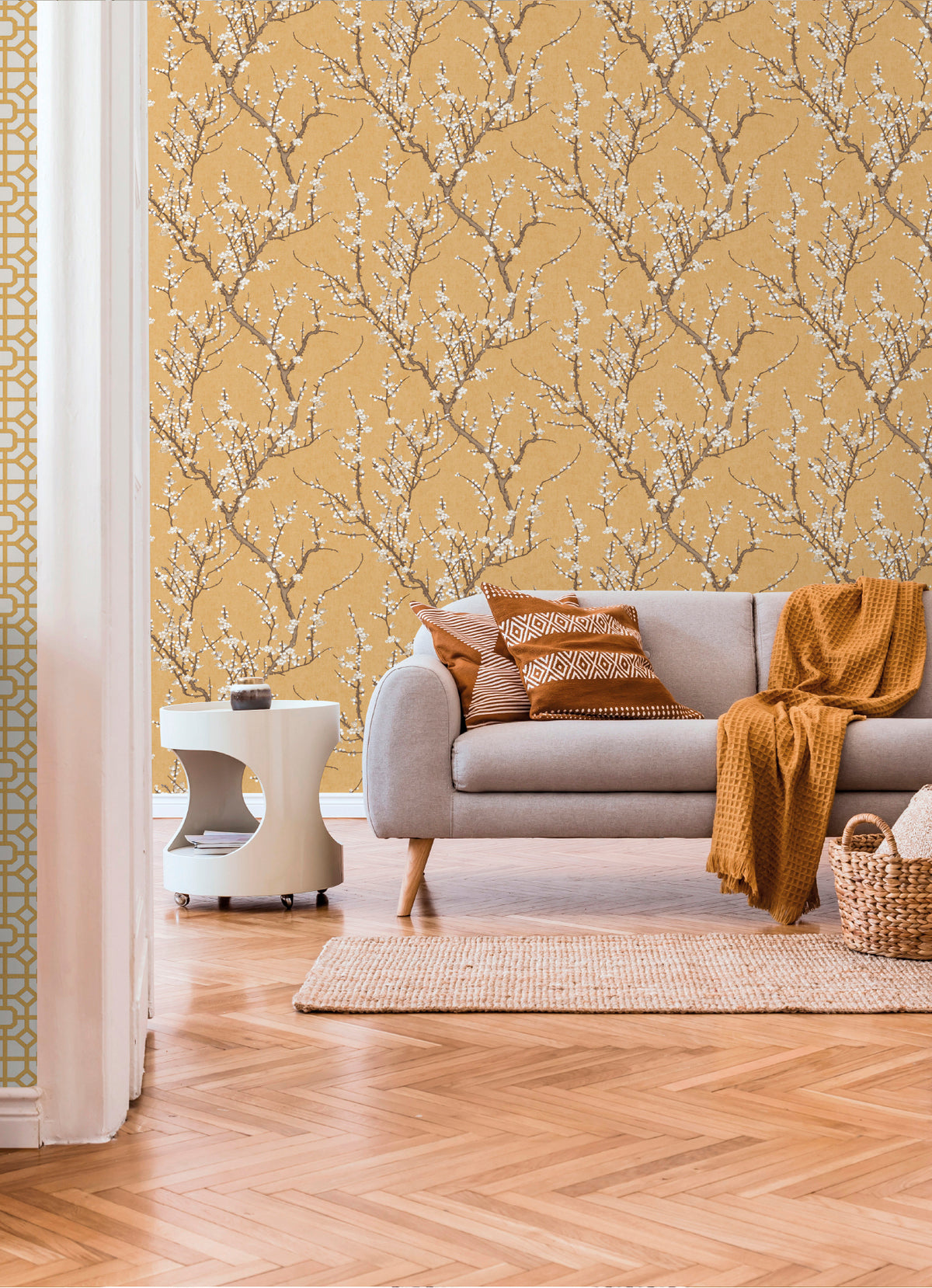 Galerie Spring Blossom Sakura Tree Gold Wallpaper 1903-2