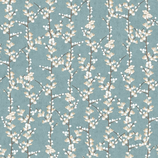Galerie 1904-1 Blue Sakura Row - Eade's Wallpaper