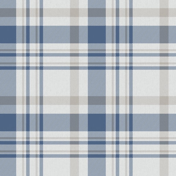Galerie 1906-2 Blue Plaid - Eade's Wallpaper