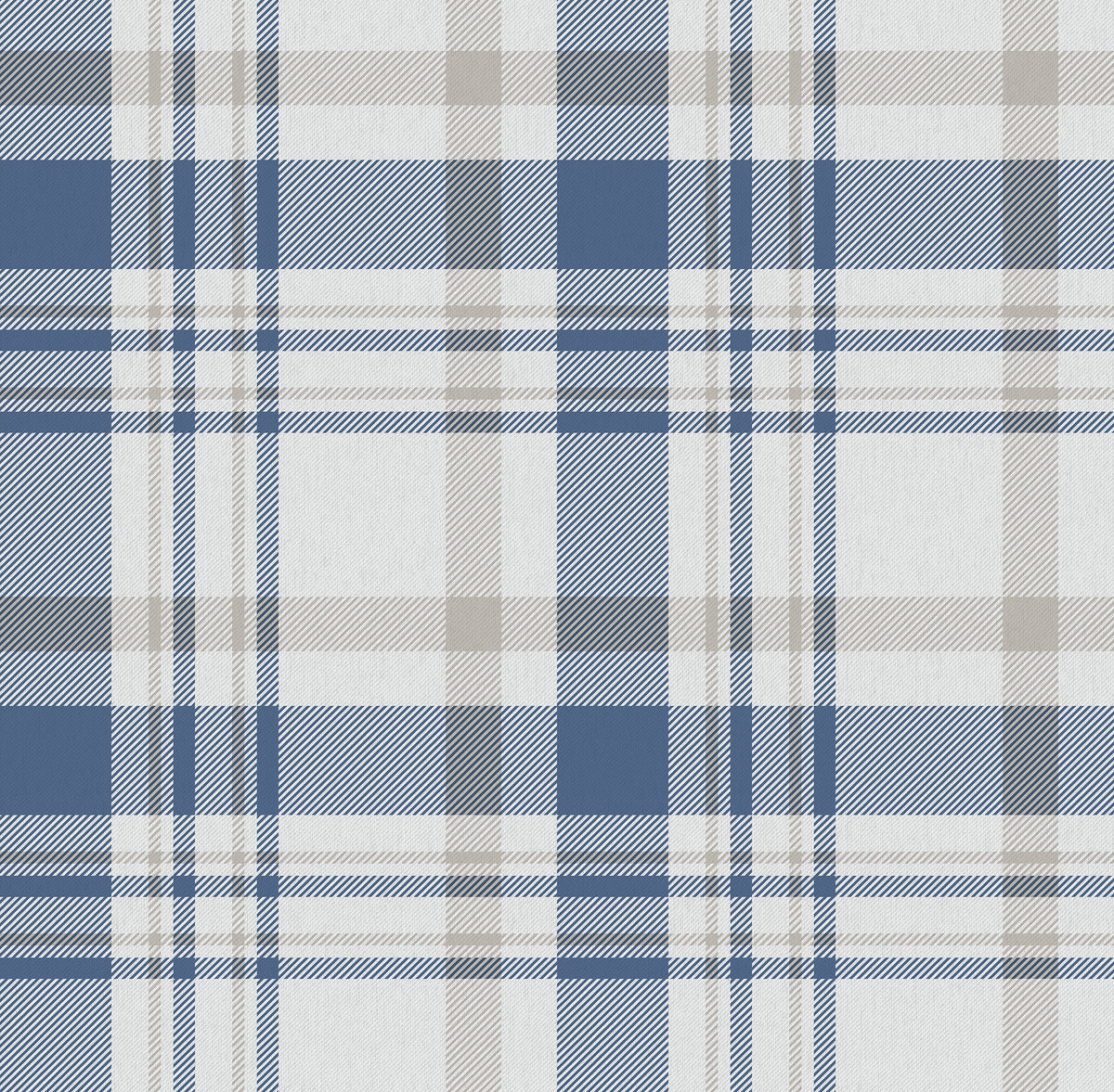 Galerie Spring Blossom Plaid Blue Wallpaper 1906-2