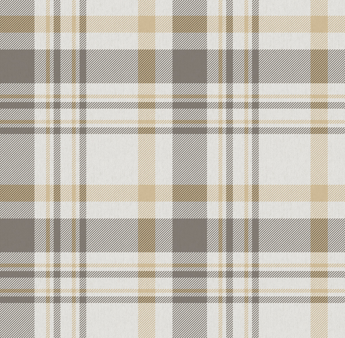 Galerie Spring Blossom Plaid Yellow Wallpaper 1906-3