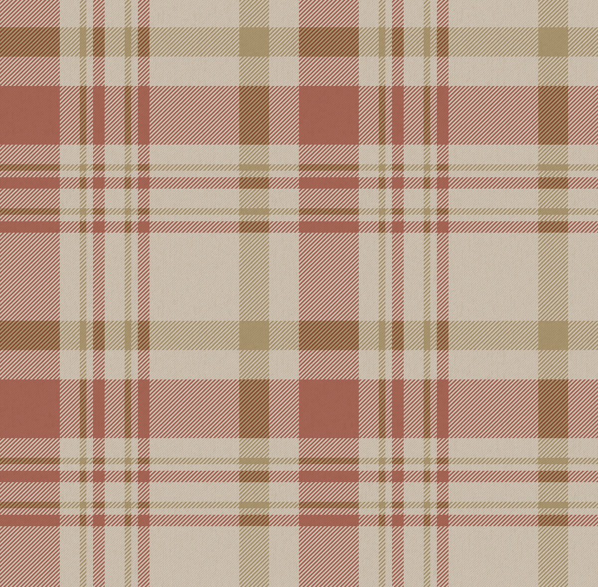 Galerie Spring Blossom Plaid Red Wallpaper 1906-4