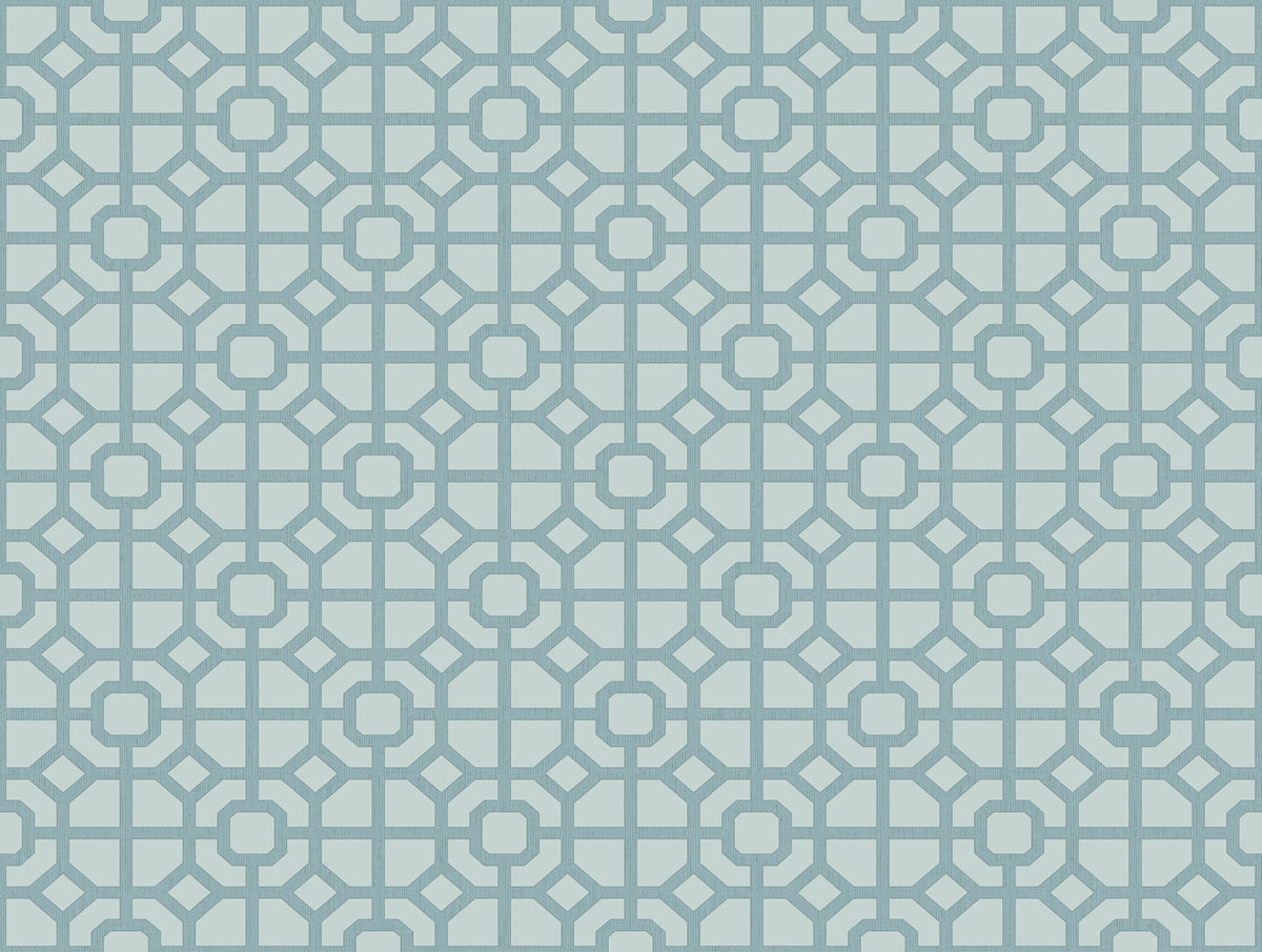 Galerie Spring Blossom Lattice Blue Wallpaper 1908-1