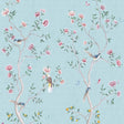 Galerie 1911-1 Blue Chinoiserie Mural - Eade's Wallpaper