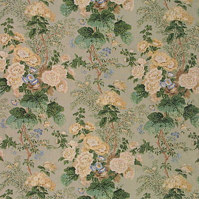 LEE JOFA 2005101.13.0 HOLLYHOCK HB CELADON Fabric - Eade's Wallpaper