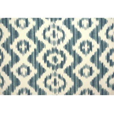 LEE JOFA 2007156.51.0 IKAT DE LIN BLUE Fabric - Eade's Wallpaper