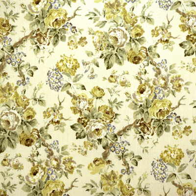 LEE JOFA 2007157.33.0 GARDEN ROSES LIME/LEAF Fabric - Eade's Wallpaper