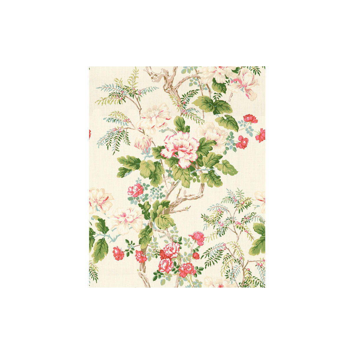 LEE JOFA 2009164.731.0 CHINESE PEONY ROSE Fabric - Eade's Wallpaper