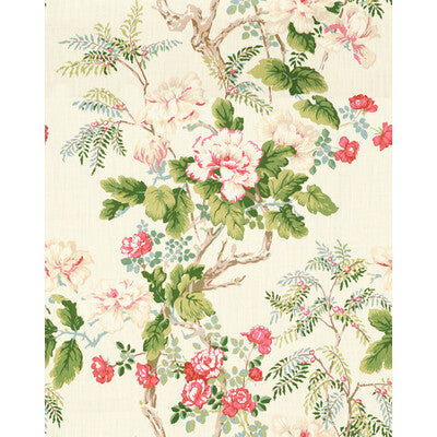 LEE JOFA 2009164.731.0 CHINESE PEONY ROSE Fabric - Eade's Wallpaper