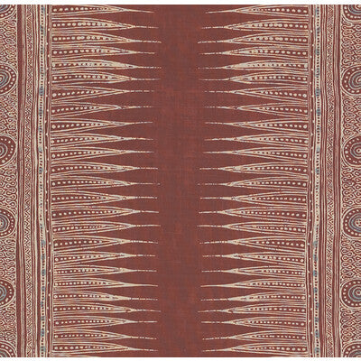 LEE JOFA 2010136.9.0 INDIAN ZAG PAPRIKA Fabric - Eade's Wallpaper
