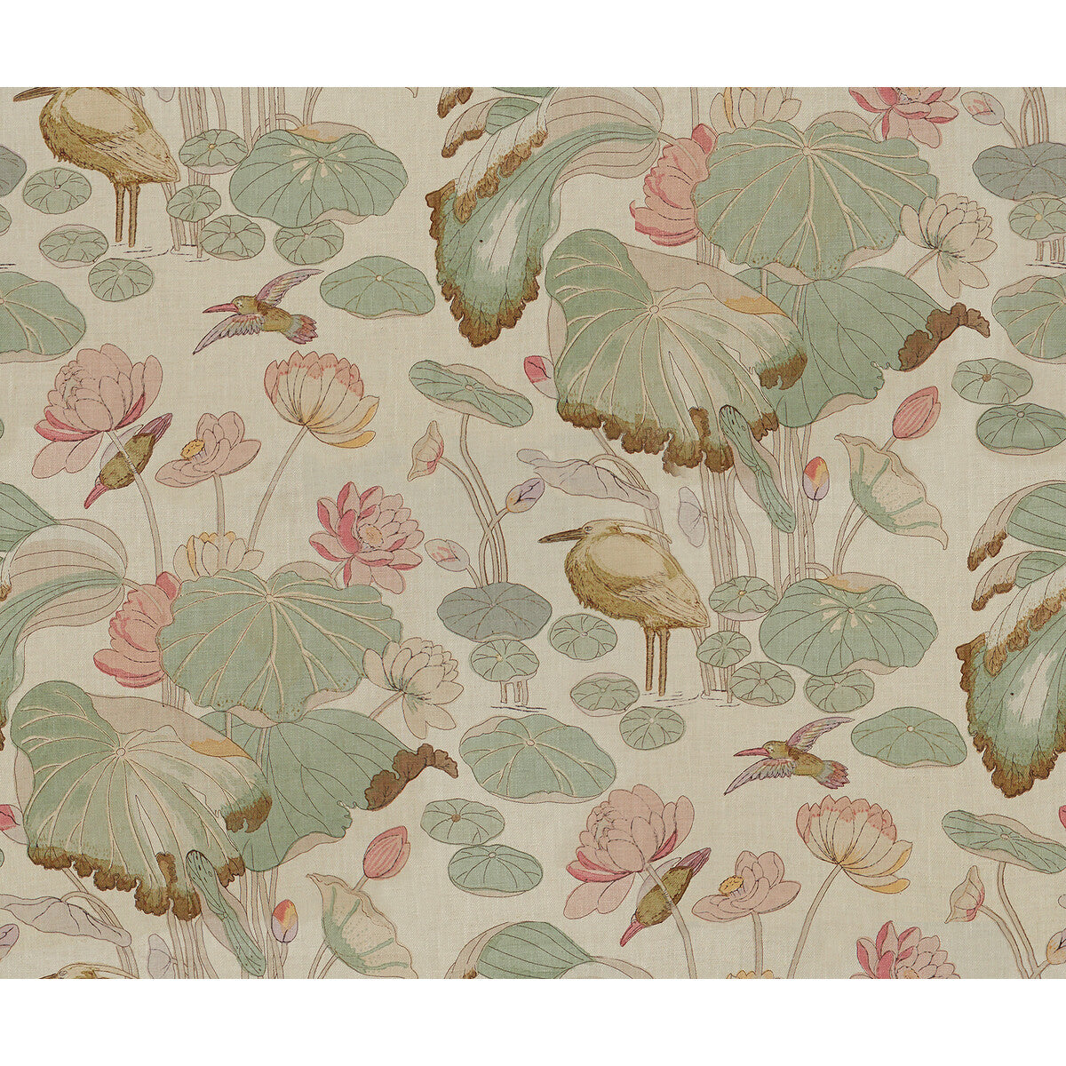 LEE JOFA 2016100.173.0 NYMPHEUS TWILL SHELL/JADE Fabric - Eade's Wallpaper