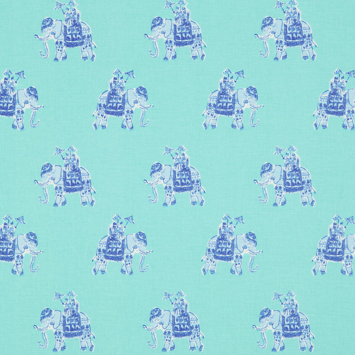 LEE JOFA 2016114.135.0 BAZAAR SHORELY BLUE Fabric - Eade's Wallpaper