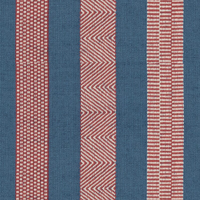 LEE JOFA 2017100.519.0 BERBER DENIM/RUBY Fabric - Eade's Wallpaper