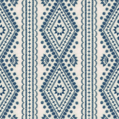 LEE JOFA 2017104.5.0 LUCKNOW BLUE Fabric - Eade's Wallpaper