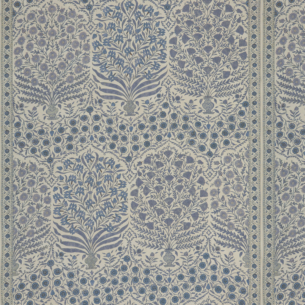 LEE JOFA 2017108.515.0 SAMEERA BLUE/INDIGO Fabric - Eade's Wallpaper