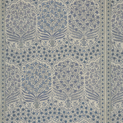 LEE JOFA 2017108.515.0 SAMEERA BLUE/INDIGO Fabric - Eade's Wallpaper