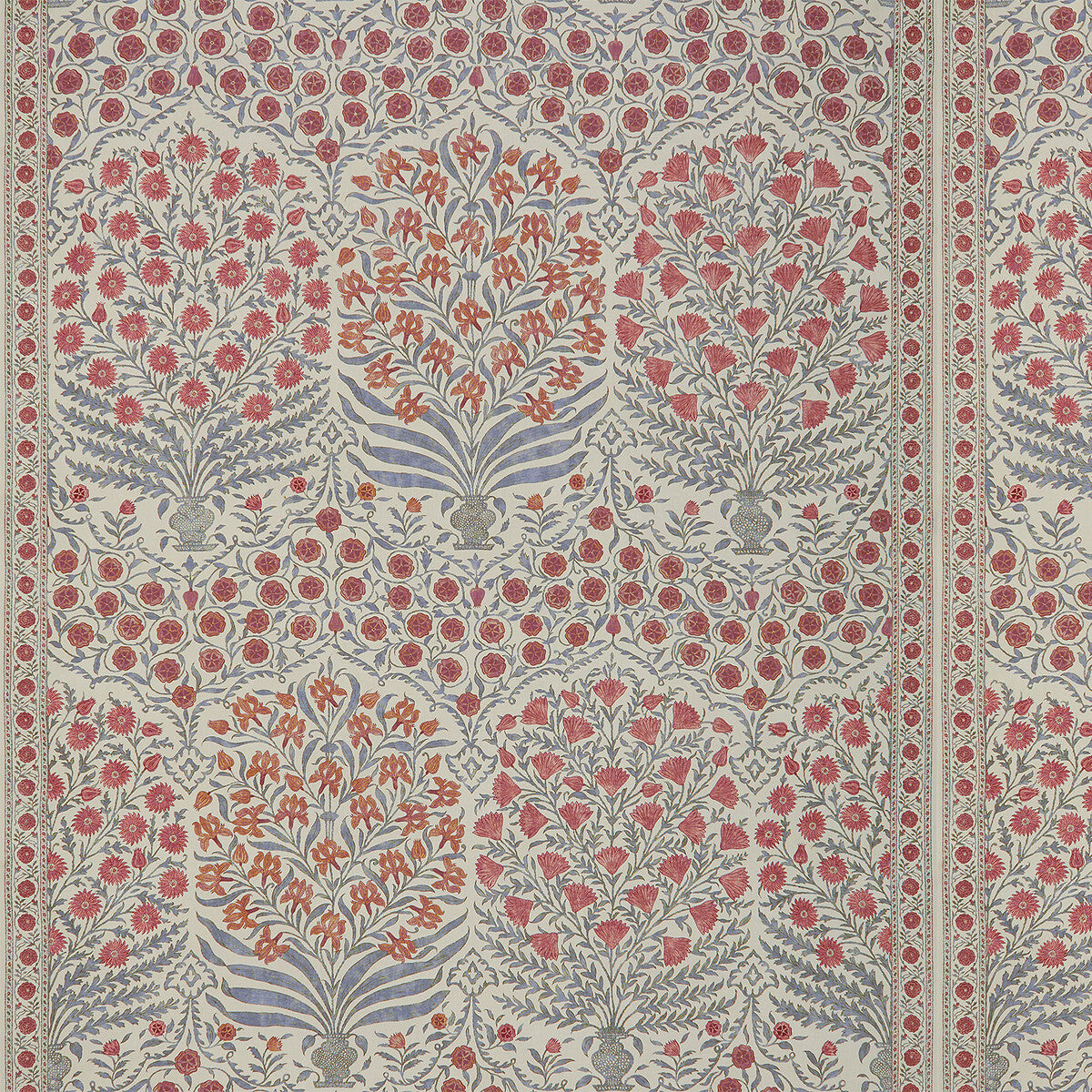 LEE JOFA 2017108.519.0 SAMEERA RED/BLUE Fabric - Eade's Wallpaper
