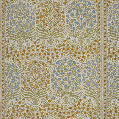LEE JOFA 2017108.540.0 SAMEERA SAPPHIRE/GOLD Fabric - Eade's Wallpaper