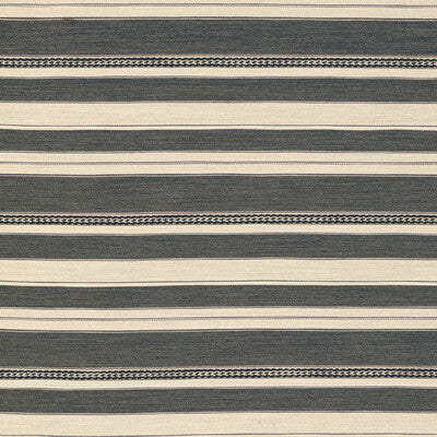 LEE JOFA 2017143.118.0 ENTOTO STRIPE GREY/EBONY Fabric - Eade's Wallpaper