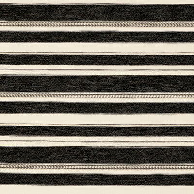 LEE JOFA 2017143.811.0 ENTOTO STRIPE IVORY/BLACK Fabric - Eade's Wallpaper