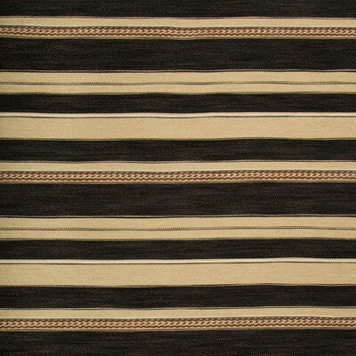 LEE JOFA 2017143.868.0 ENTOTO STRIPE EBONY/COCOA Fabric - Eade's Wallpaper