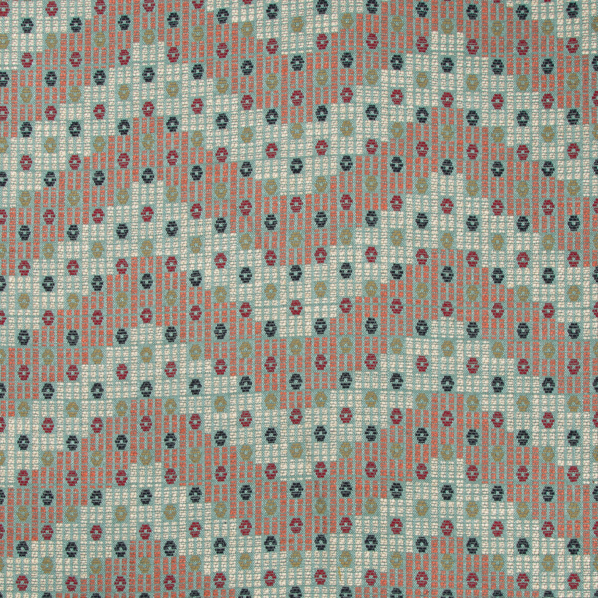 LEE JOFA 2017145.539.0 ADDIS ABABA AQUA/MULTI Fabric - Eade's Wallpaper