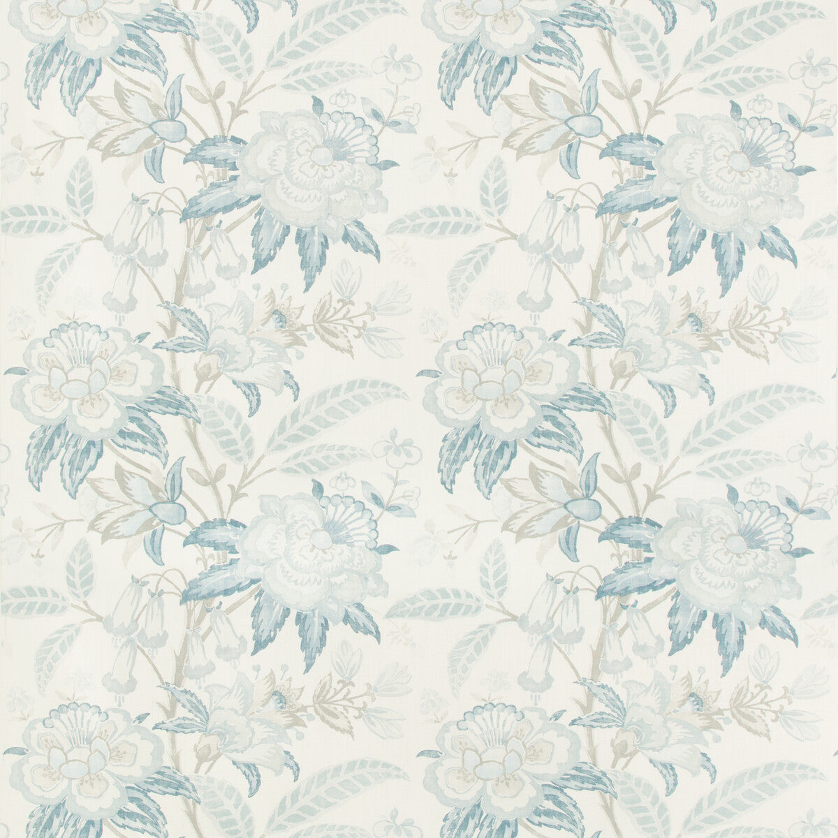 LEE JOFA 2017164.115.0 DAVENPORT PRINT FROST BLUE Fabric - Eade's Wallpaper