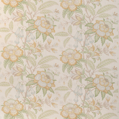 LEE JOFA 2017164.423.0 DAVENPORT PRINT GOLDEN Fabric - Eade's Wallpaper