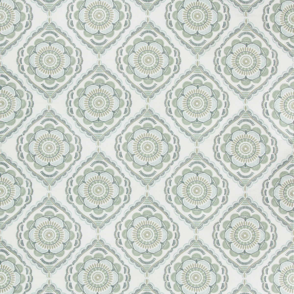 LEE JOFA 2017170.123.0 MONTEREY EMB SEA MIST Fabric - Eade's Wallpaper
