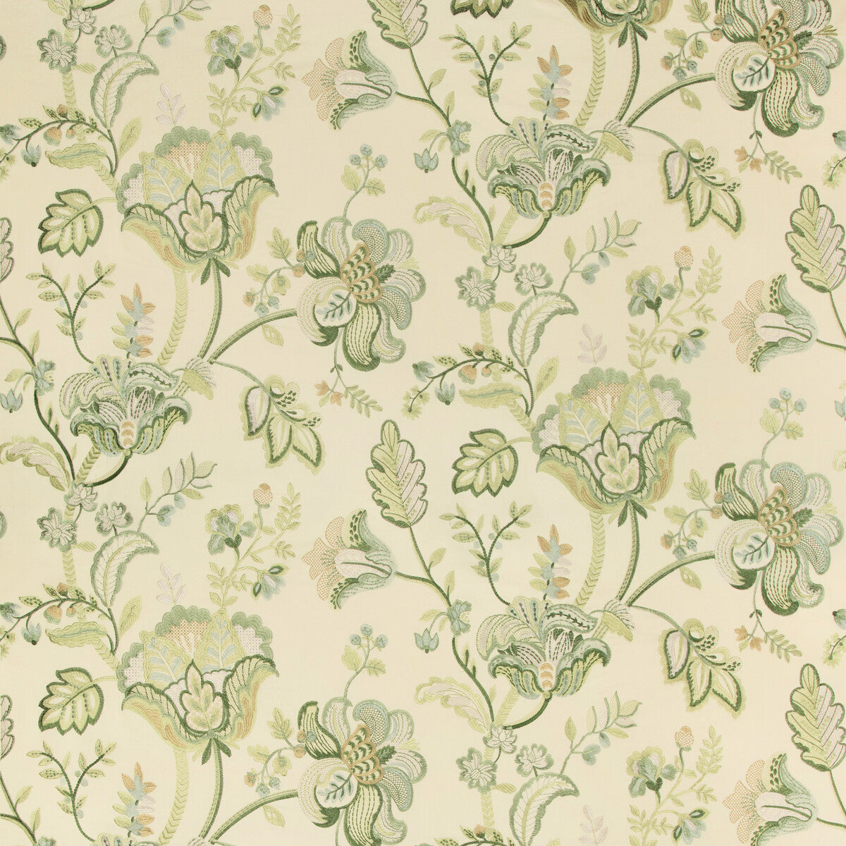 LEE JOFA 2017174.233.0 BRADFORD EMB GREENERY Fabric - Eade's Wallpaper