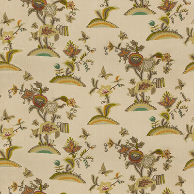 LEE JOFA 2018138.103.0 CAMBRIA CREWEL PLUM/MOSS Fabric - Eade's Wallpaper