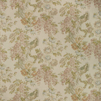LEE JOFA 2018139.103.0 MONTECITO FLORAL OLIVE/PLUM Fabric - Eade's Wallpaper