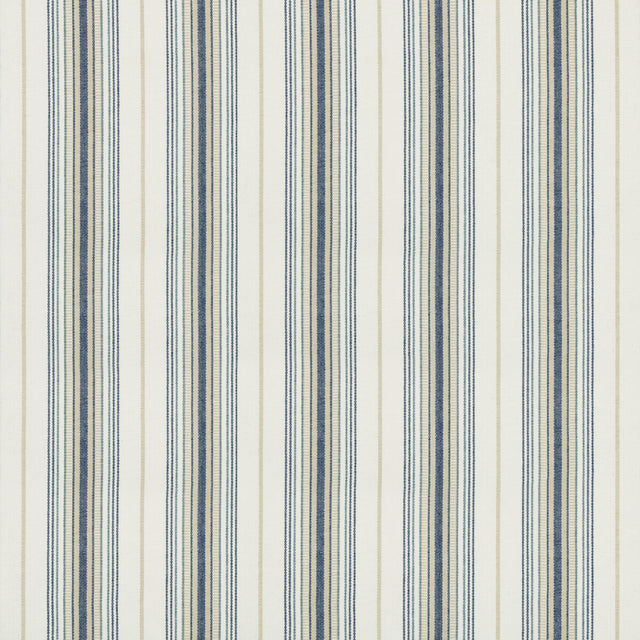 LEE JOFA 2018147.150.0 CASSIS STRIPE MARINA Fabric - Eade's Wallpaper