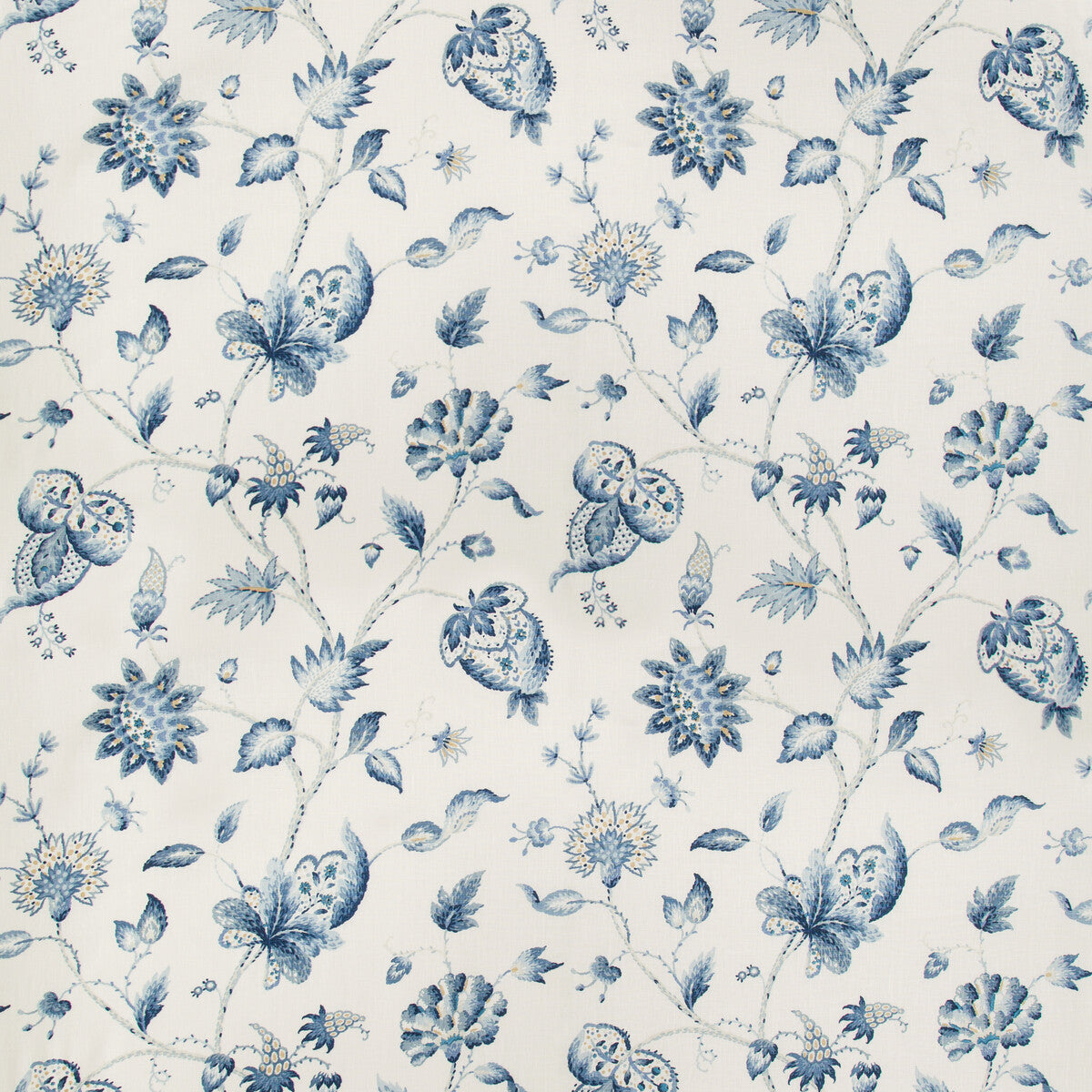 LEE JOFA 2019105.150.0 HOLLIN PRINT INDIGO Fabric - Eade's Wallpaper