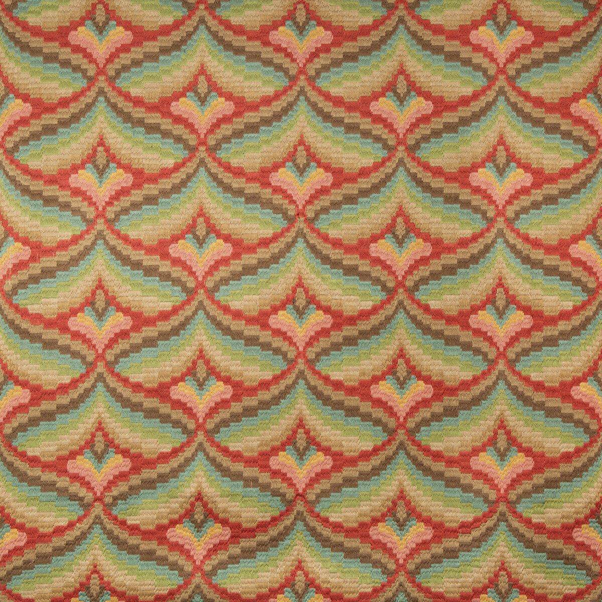 LEE JOFA 2019106.147.0 GILES EMBROIDERY BERRY Fabric - Eade's Wallpaper