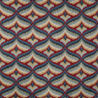 LEE JOFA 2019106.195.0 GILES EMBROIDERY RED/BLUE Fabric - Eade's Wallpaper