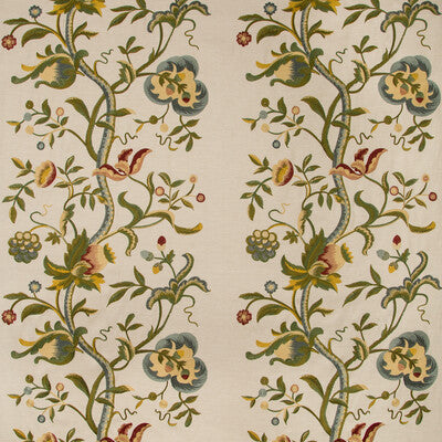 LEE JOFA 2019107.349.0 DORTON EMBROIDERY MULTI Fabric - Eade's Wallpaper
