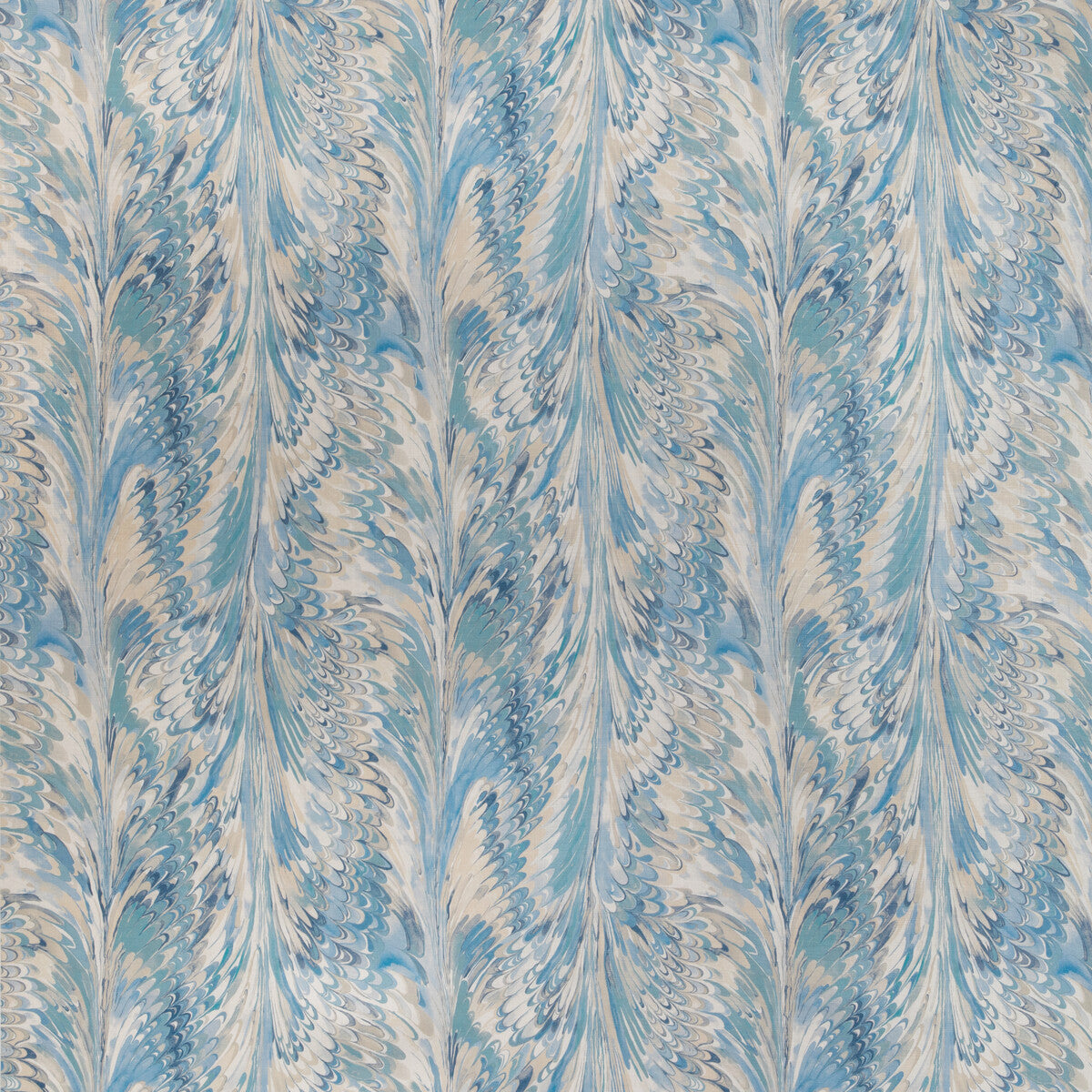 LEE JOFA 2019114.55.0 TAPLOW PRINT CAPRI/SKY Fabric - Eade's Wallpaper