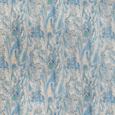 LEE JOFA 2019114.55.0 TAPLOW PRINT CAPRI/SKY Fabric - Eade's Wallpaper