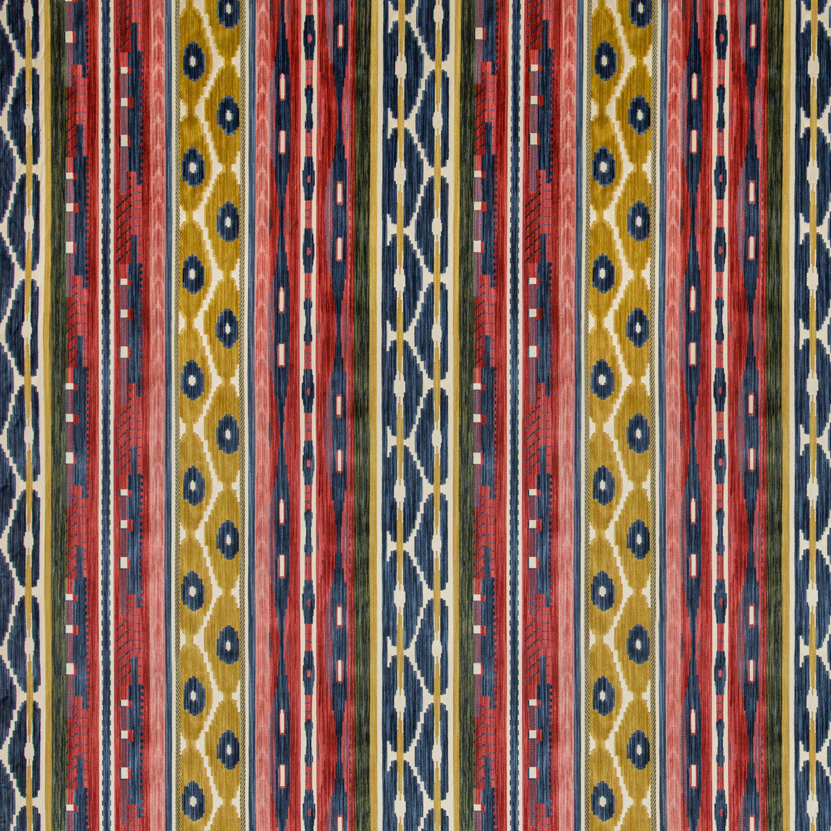 LEE JOFA 2019117.195.0 DESNING VELVET RED/BLUE Fabric - Eade's Wallpaper